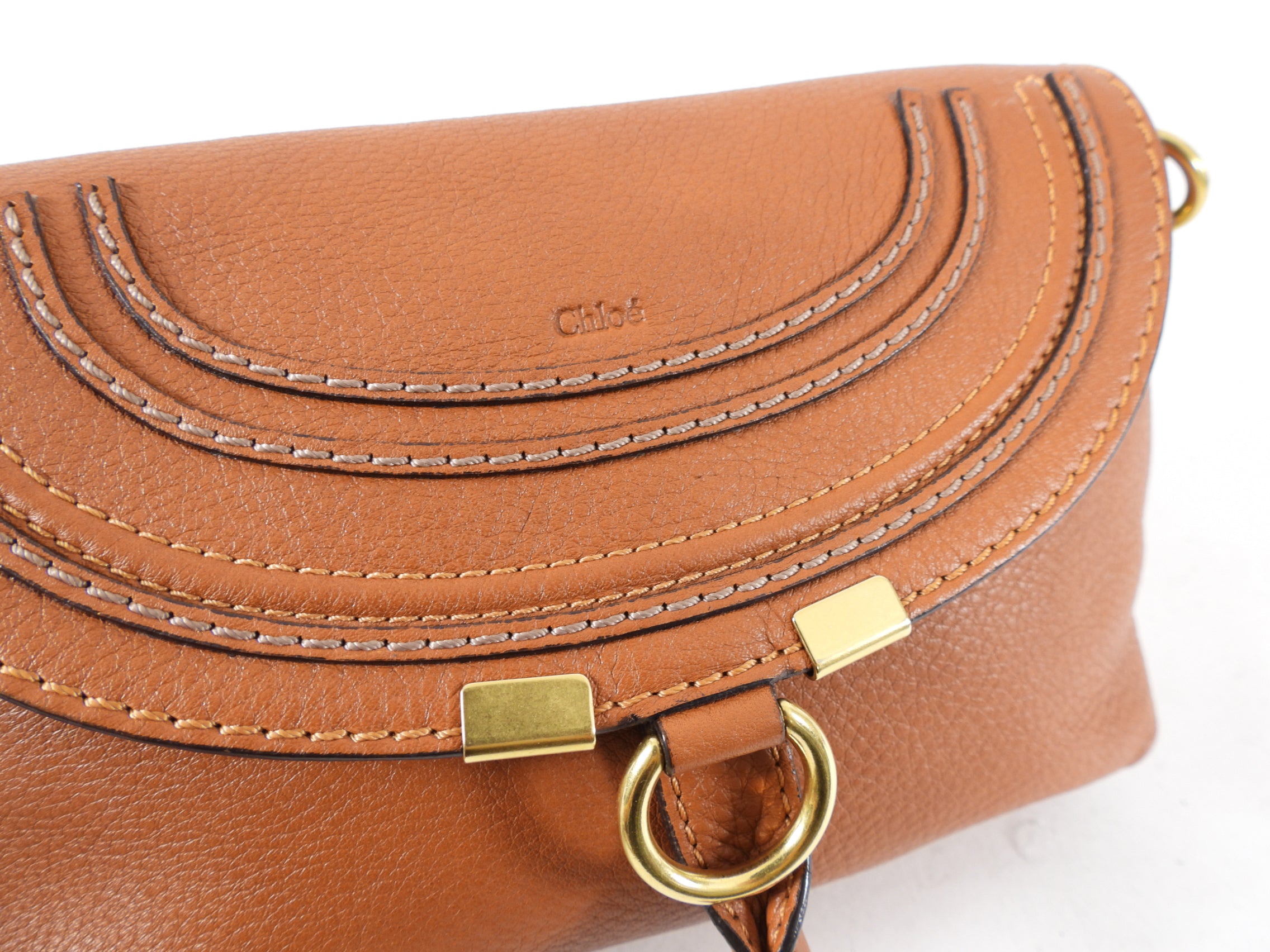 Chloe Tan Mini Marcie Crossbody Bag - Stylish Leather Shoulder Purse for Women | Perfect for Everyday Use, Travel & Date Night