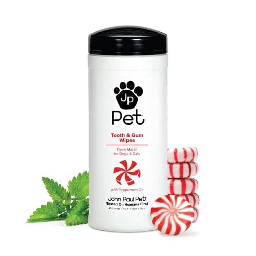 Paul Mitchell Tooth Gum Wipes for Dogs - Dental Cleaning Wipes for Fresh Breath & Plaque Control - Gentle Oral Care for Small & Large Dogs - Perfect for Travel & Home Use
