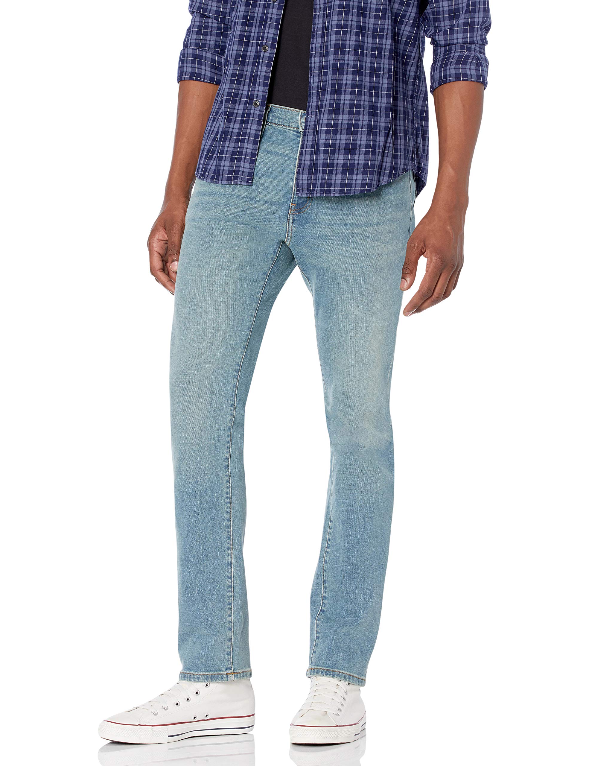 Amazon Essentials Men's Slim-Fit Stretch Jean - Comfortable Slim Fit Denim Pants for Casual Wear & Office | Machine Washable & Durable