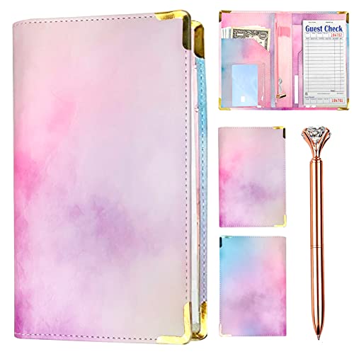 Professional Server Book for Waitresses & Waiters - Zippered Money Pocket Organizer - Durable Serving Book with Secure Wallet - Ideal for Restaurants, Bars & Hospitality Staff