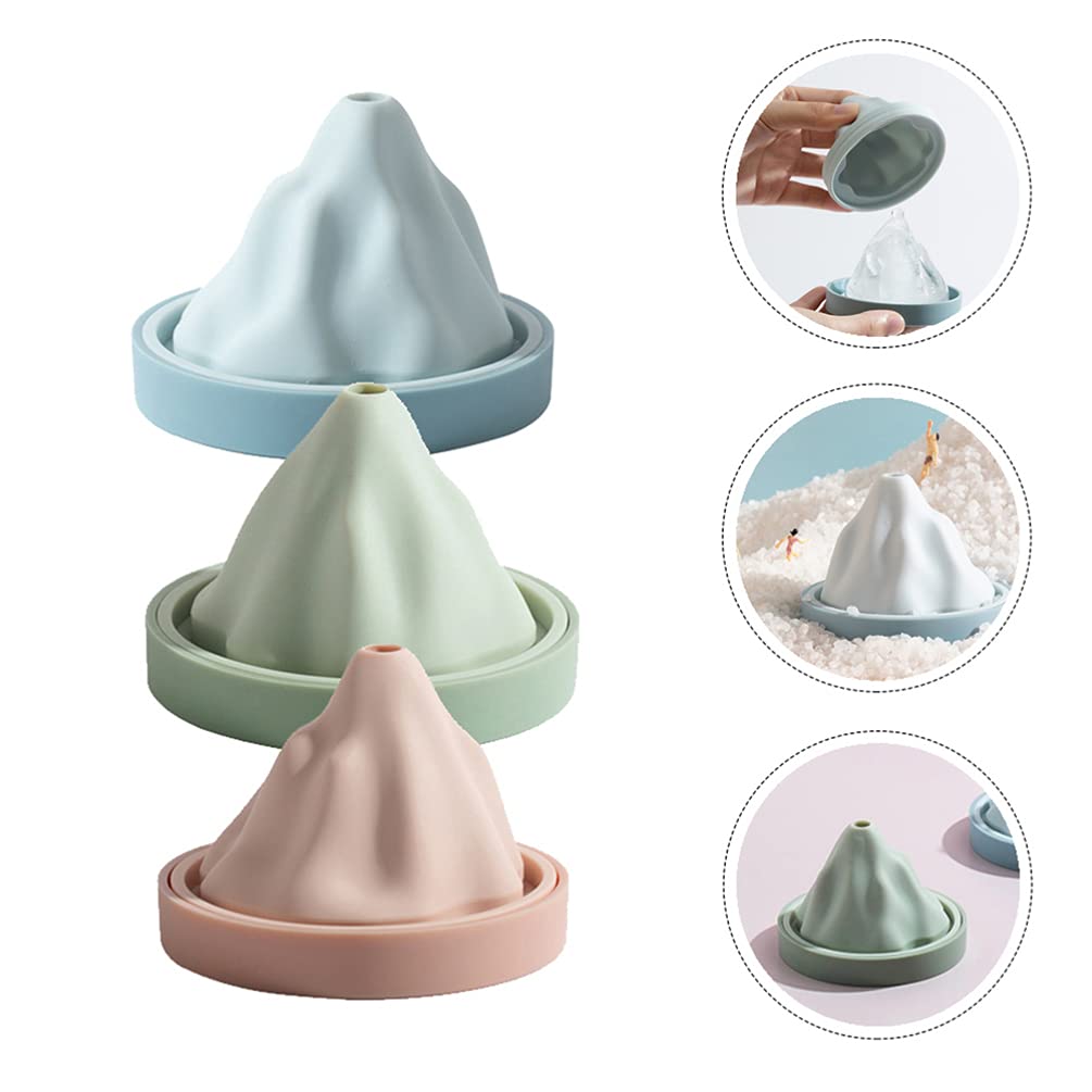 3Pcs Reusable Silicone Snow Cube Molds - Crushed Ice Cube Tray for Whiskey Cocktails, Cold Drinks & Home Bar Accessories - Perfect for Kitchen, Dining & Party Use