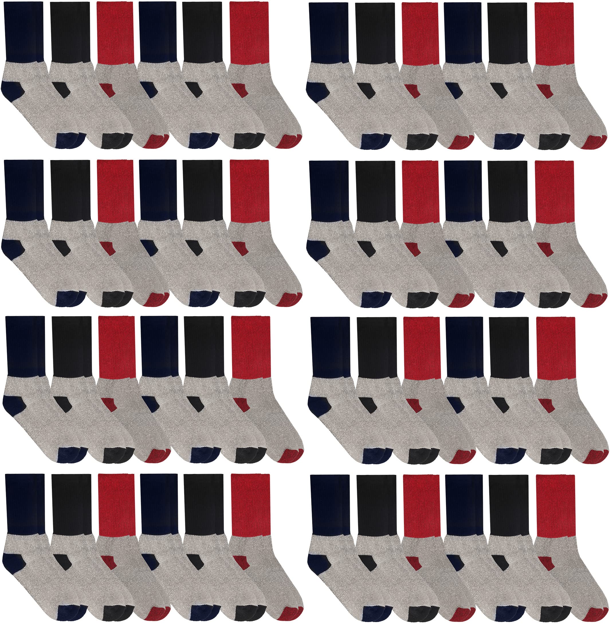 120 Pairs Yacht & Smith Thermal Crew Socks for Men & Women - Soft Cotton Winter Boot Socks (Size 8-12) - Perfect for Cold Weather, Hiking, and Outdoor Activities