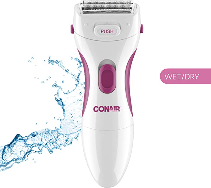 CONAIR Women's Battery Operated Foil Shaver - Smooth & Painless Hair Removal for Legs, Underarms & Bikini Line - Portable Electric Razor for Travel & Home Use