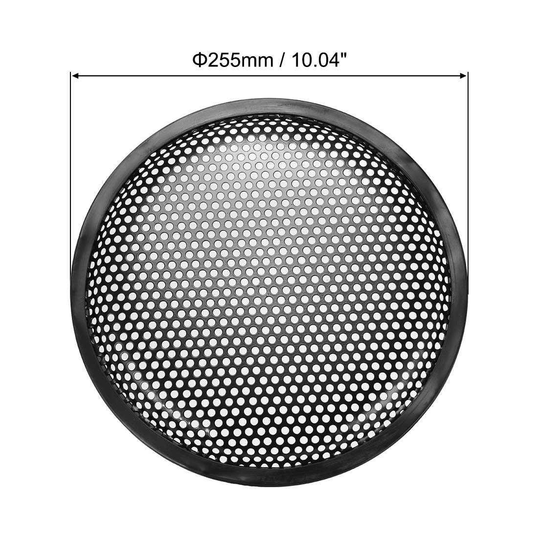 uxcell 2-Pack 10 Inch Speaker Waffle Grill Metal Mesh Subwoofer Guard Cover with Clips & Screws - Durable Protection for Car Audio, Home Theater, and DJ Equipment