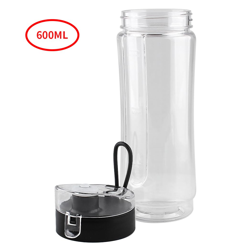 2 Pack 20oz Sports Bottle Replacement Parts with Spill-Proof Lid - Compatible with Oster MyBlend Plus Personal Blender - Perfect for Smoothies, Protein Shakes & On-the-Go Drinks