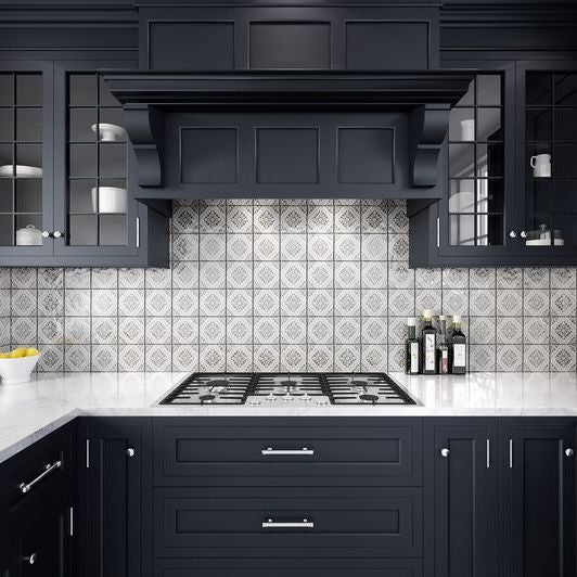 5x5 Satin Ceramic Tile Salvador Gemstone - Perfect for Bathroom Backsplash, Kitchen Wall Decor & Home Renovation Projects