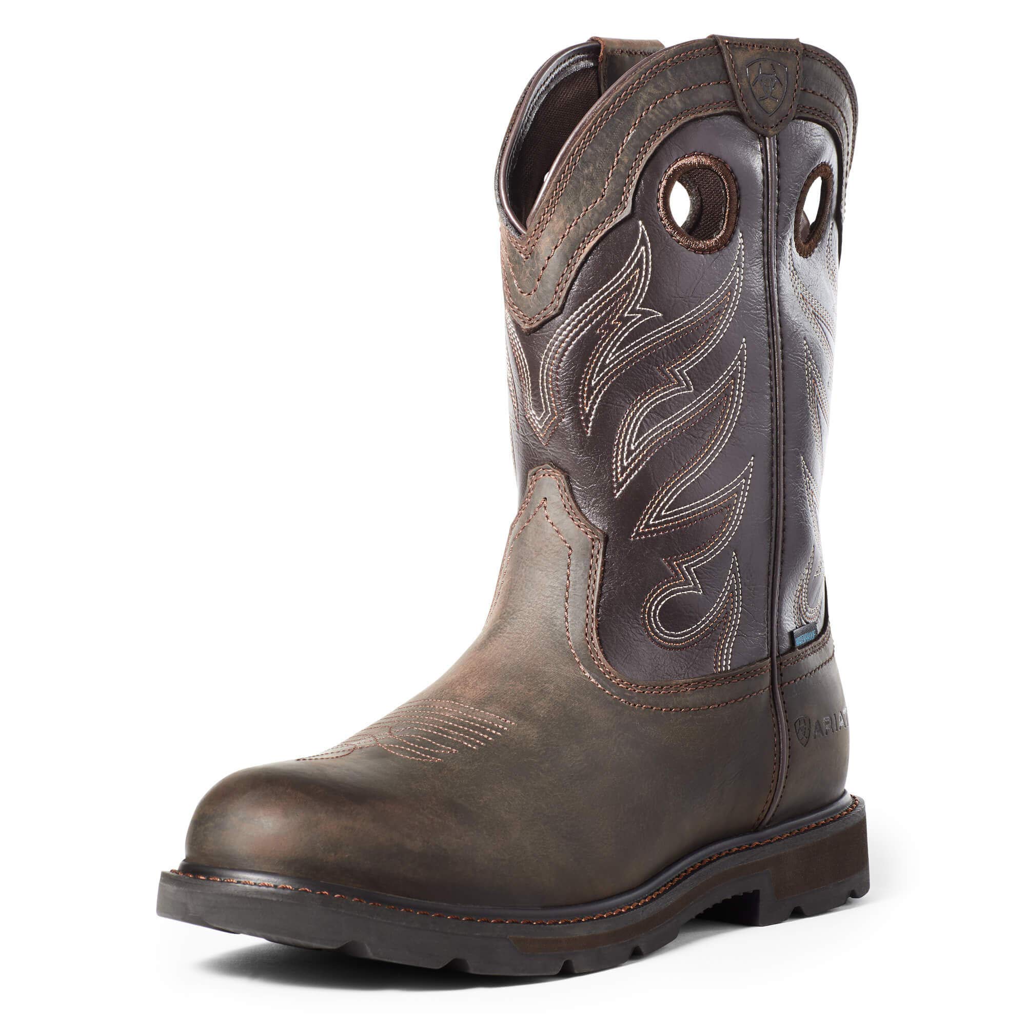 Ariat Men's Groundwork Waterproof Steel Toe Work Boots - Durable Construction for Outdoor, Farming & Heavy Duty Jobs