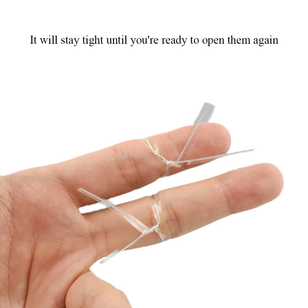 HAHIYO 300Pcs 4inch Clear Metal Twist Ties for Baking, Gifts & Crafts