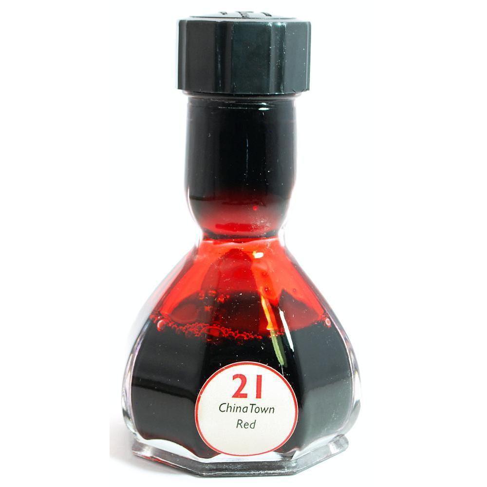 Akkerman ChinaTown Red Fountain Pen Ink - Premium Quality for Calligraphy, Writing & Art Projects - Perfect for Journals, Letters & Creative Designs