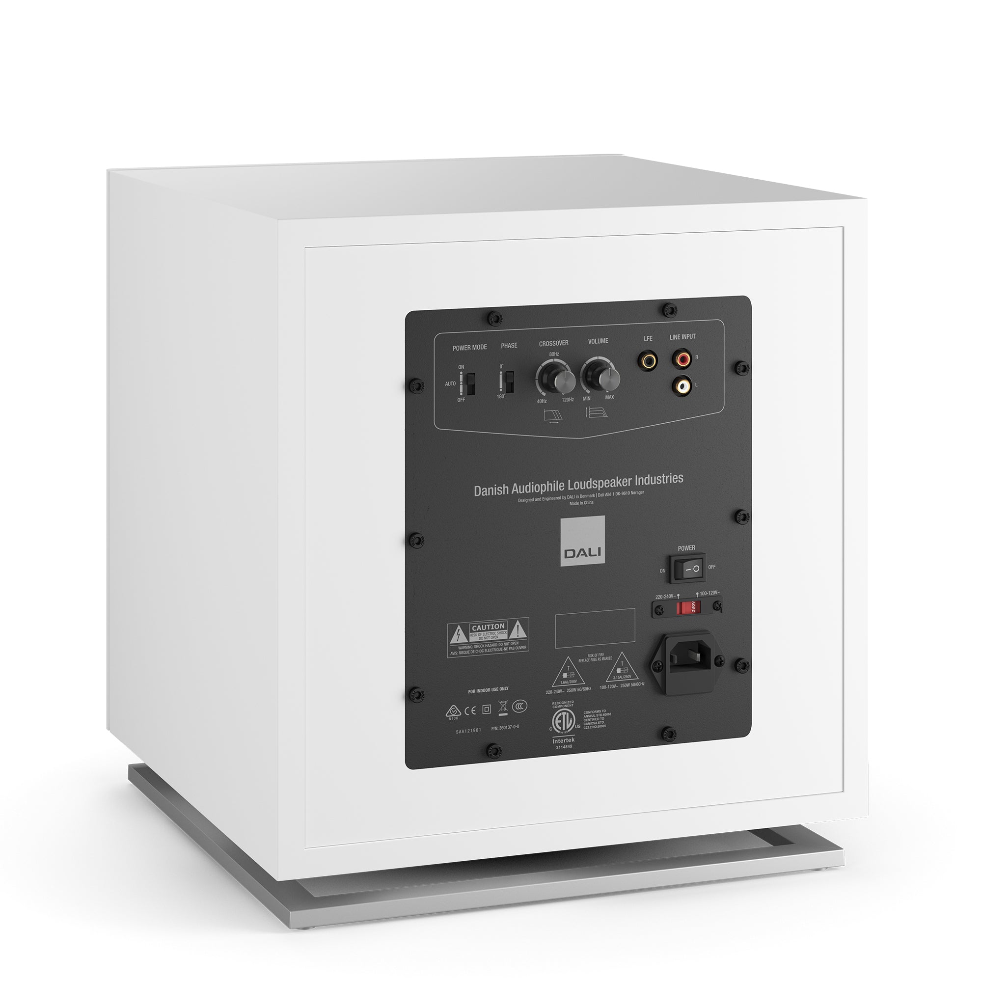DALI E 12 F High-Performance Powered Subwoofer - 12 Inch Deep Bass Speaker for Home Theater, Music, and Gaming Audio Systems