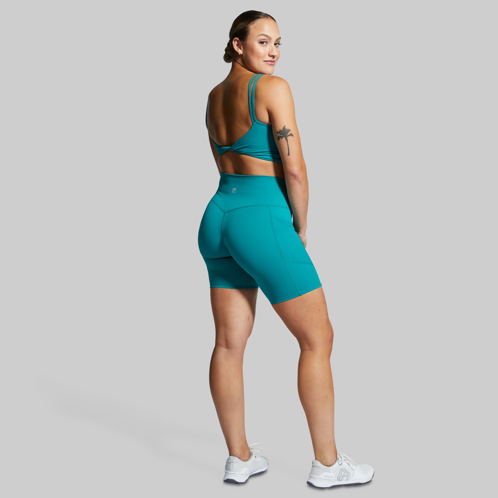 Don't Get It Twisted High Support Sports Bra - Emerald Green for Yoga, Running & Gym Workouts