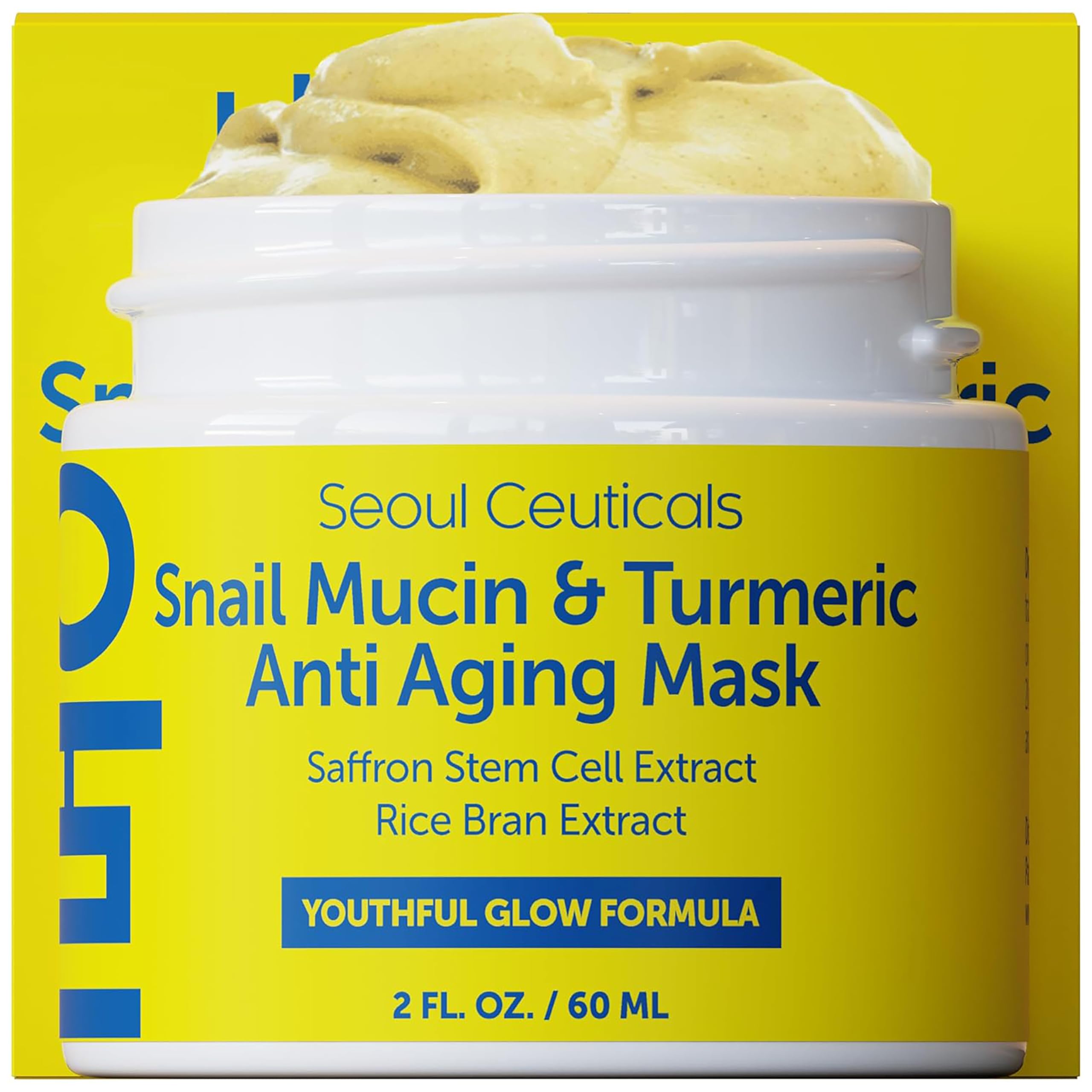 Korean Snail Mucin Turmeric Face Mask - Anti-Aging K-Beauty for Youthful Glow | Skincare & Spa Days