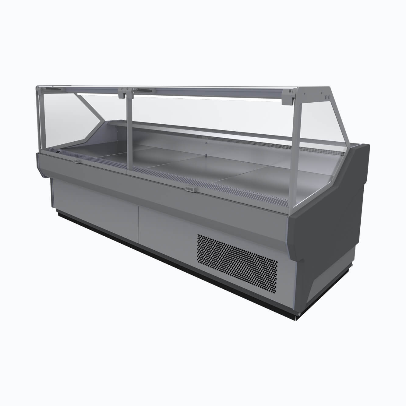 Bromic DD1875SG NR Square Glass Deli Display Case - Commercial Refrigerated Food Showcase for Deli, Bakery & Cafe Use