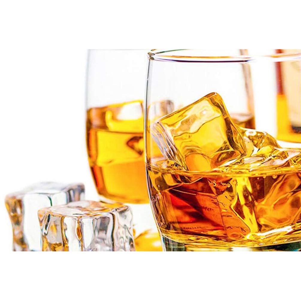 Garneck 100pcs Clear Artificial Ice Cubes - Fake Decorative Ice Cubes for Vase Fillers, Cocktail Parties & Wedding Centerpieces