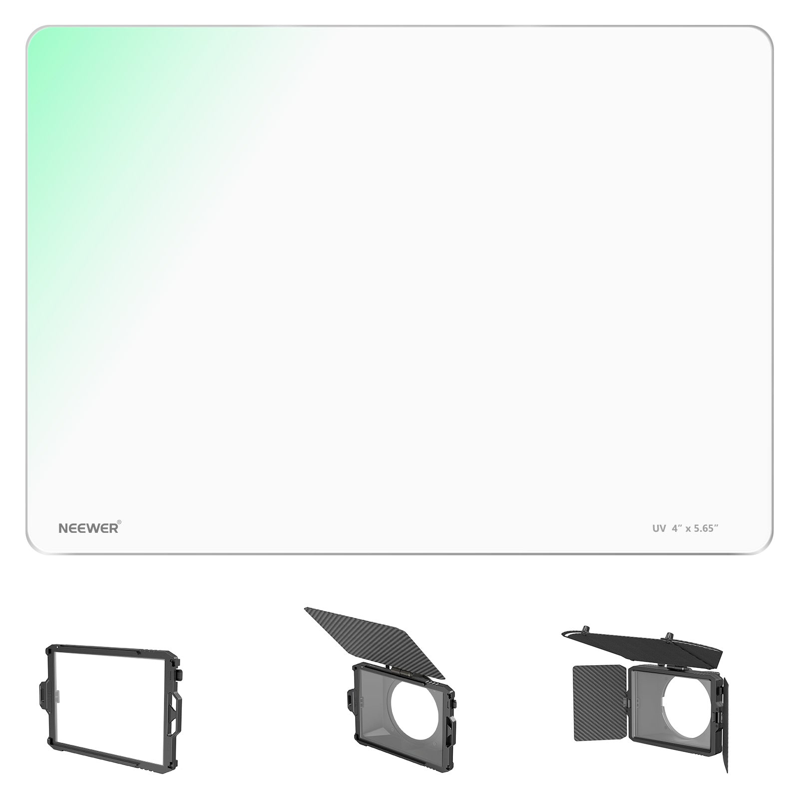 NEEWER 4x5.65 Inch Square UV Filter for DSLR & Mirrorless Cameras - Reduce Haze & Protect Lens for Photography & Videography