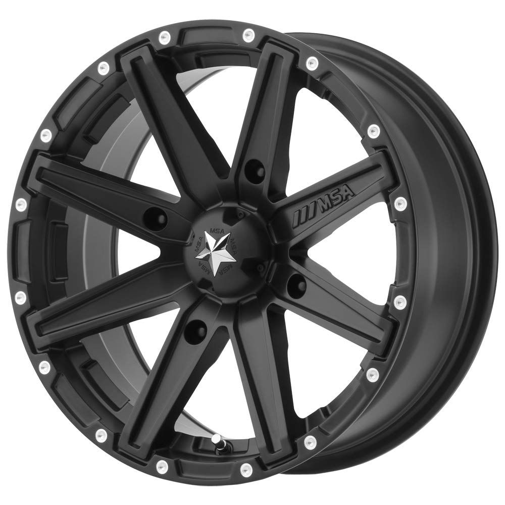 MA33 15X10 4X110 S-BLK 00MM - M33-05010 Black Alloy Wheels for Trucks & SUVs - Off-Road & Street Performance Use