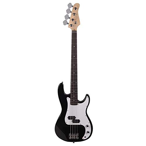 BRLUCKY Electric Bass Guitar - Fire Style Design, Black Finish | Fast 3-7 Day Delivery | Perfect for Stage Performances, Studio Recording & Rock Music Practice