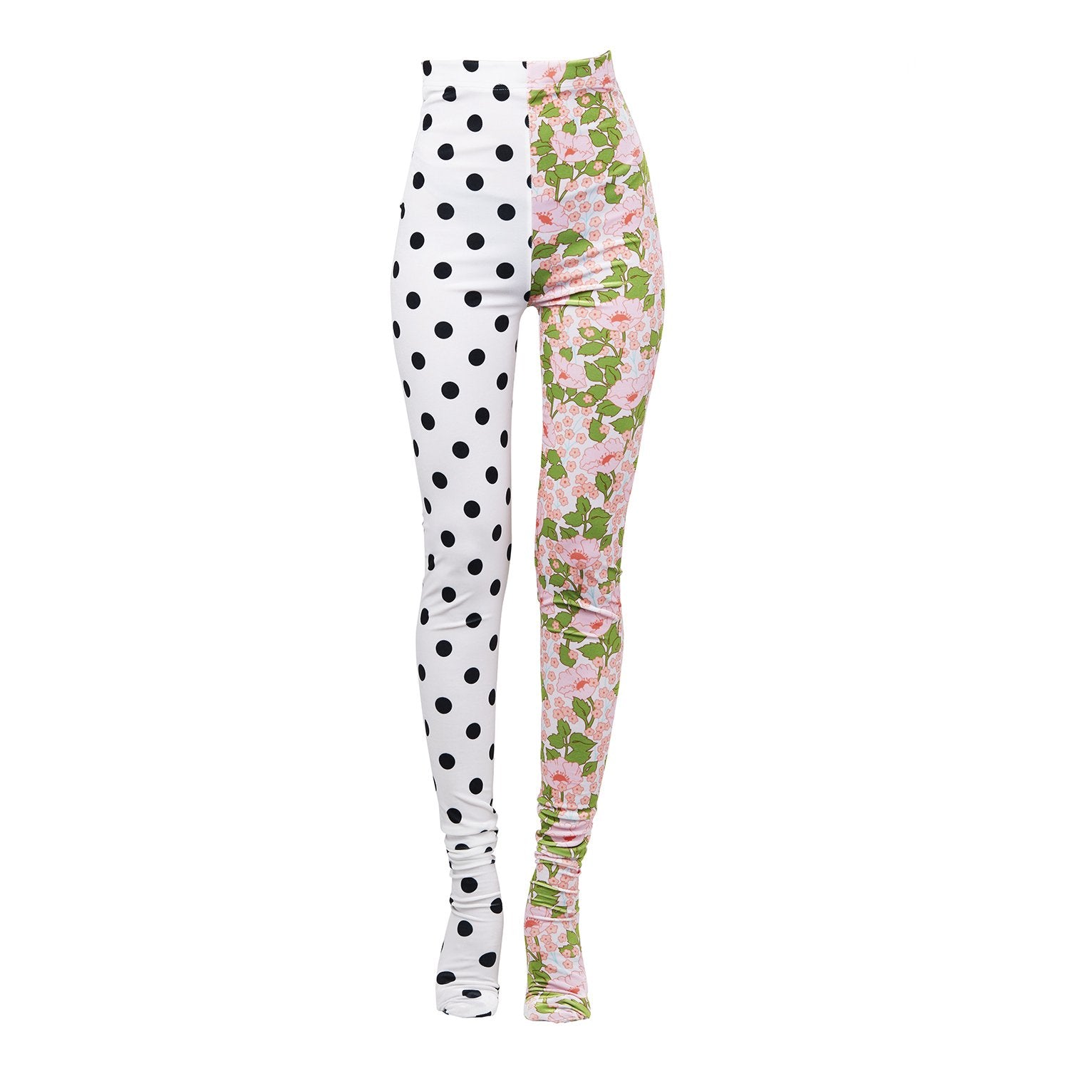 Richard Quinn Pip & Polka Dot Leggings - Women's High Waisted Stretchy Printed Leggings for Yoga, Workout & Casual Wear