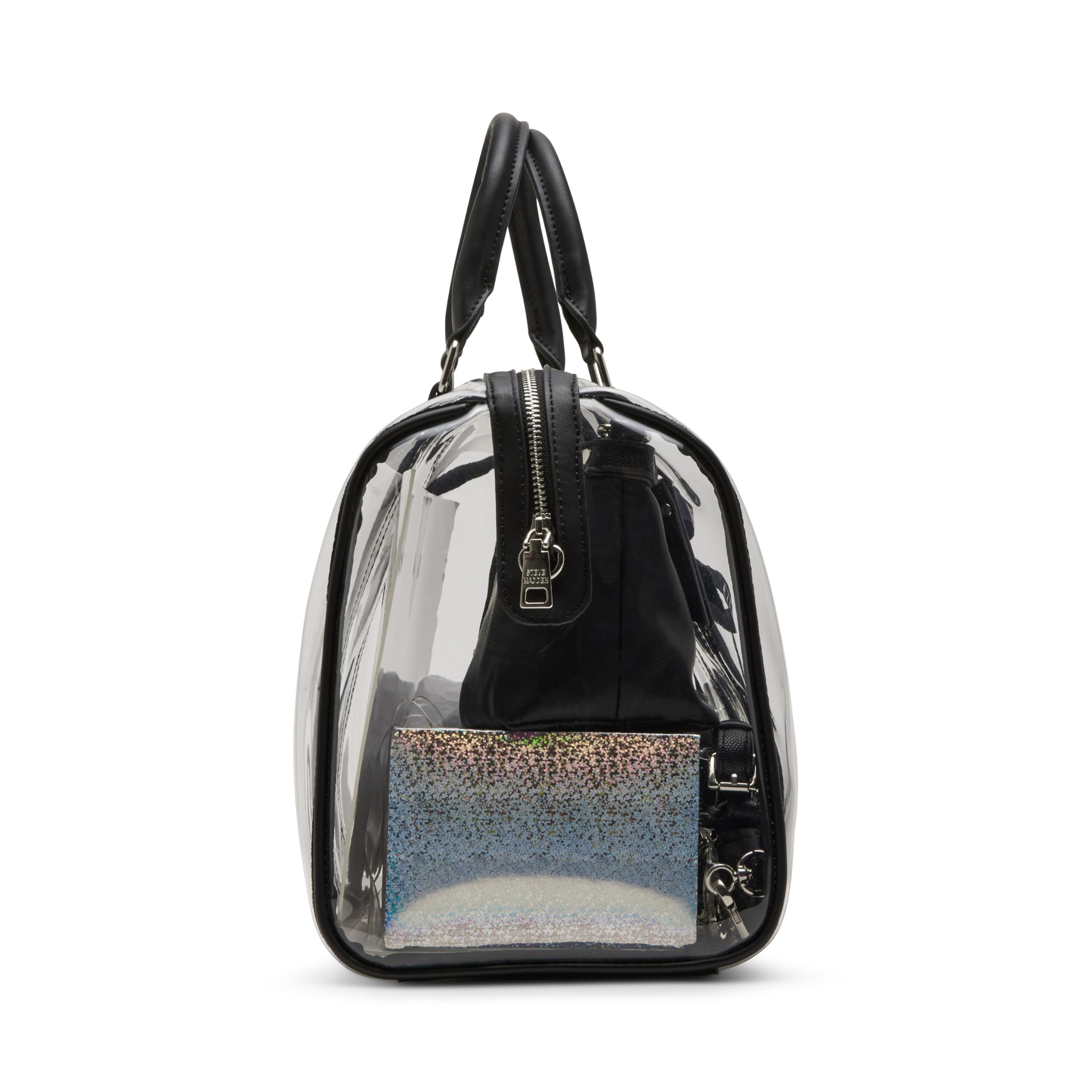 Steve Madden Warren Satchel Handbag Gift Set - Black Leather Crossbody Purse for Women, Perfect for Work, Travel & Everyday Use