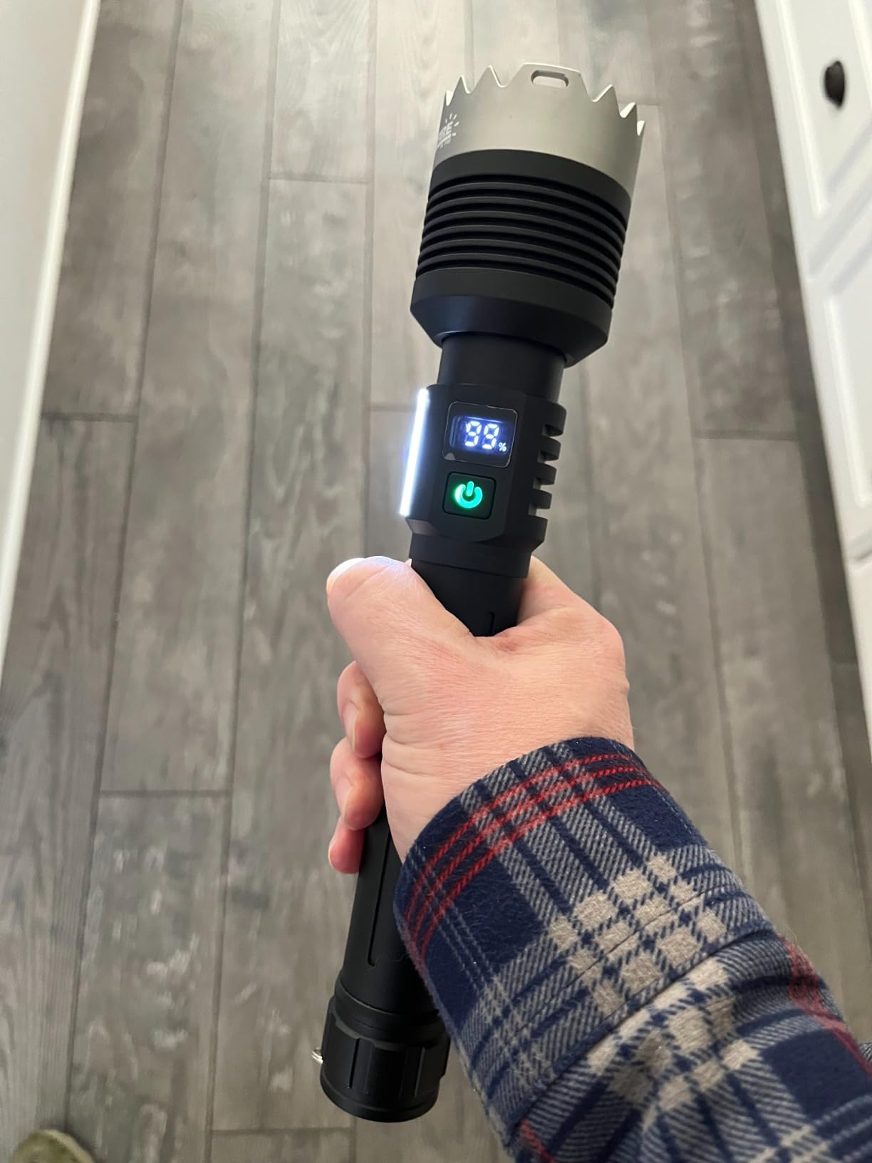 VASTFIRE Super Bright 1,000,000 Lumens LED Flashlight with 10,000mAh Battery - Adjustable Beam, Power Display & Side COB Light - Includes Mini UV Light - Perfect for Camping, Hiking, Emergency & Outdoor Adventures