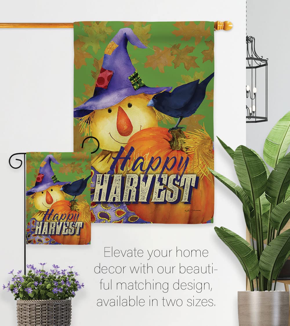 Happy Harvest Scarecrow Fall Flag Set - 28x40
