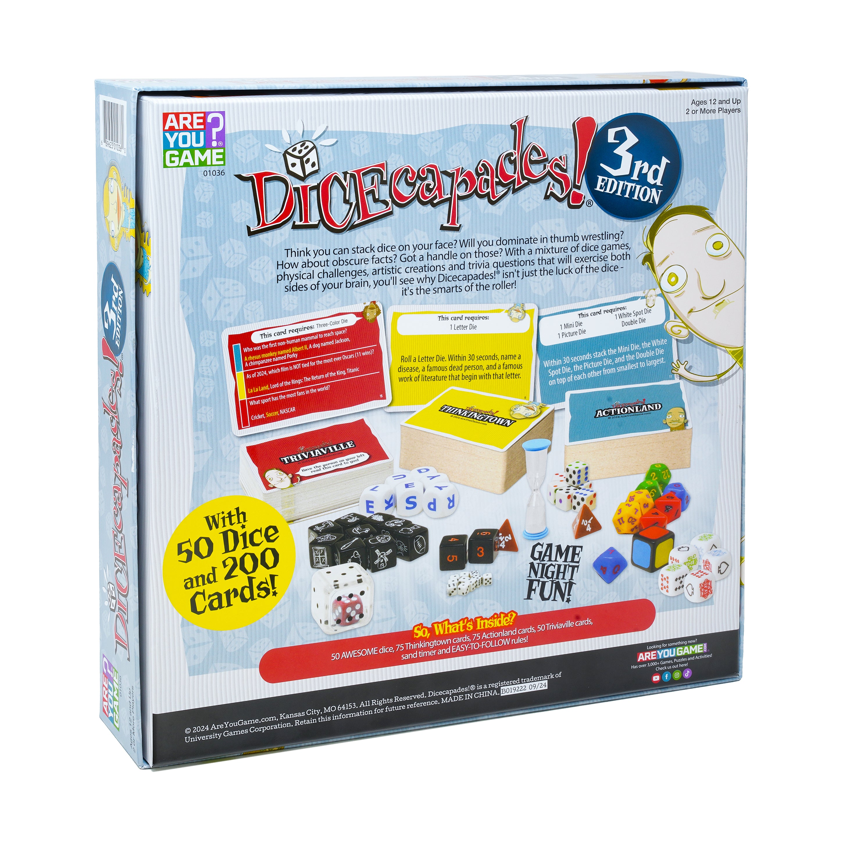 DICEcapades! 3rd Edition Family Board Game - Fun Party Game for Kids & Adults - Perfect for Family Game Nights, Birthday Parties & Group Gatherings