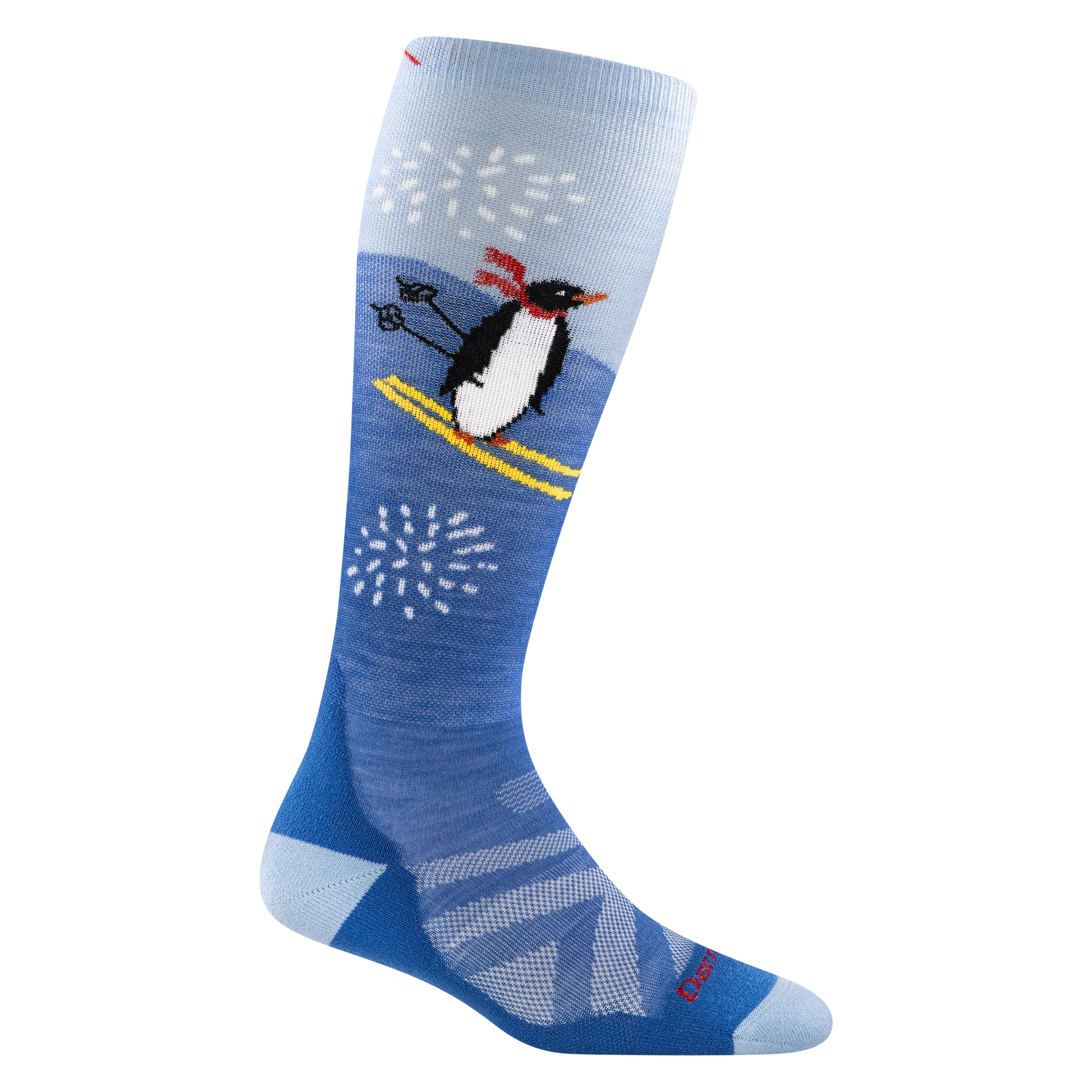 Darn Tough Penguin Peak Over The Calf Midweight Ski & Snowboard Socks for Kids - Warm & Comfortable Winter Sports Socks for Skiing, Snowboarding & Outdoor Activities