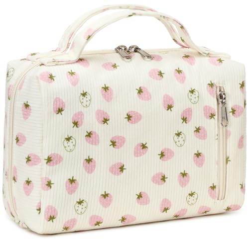 Corduroy white pink strawberry