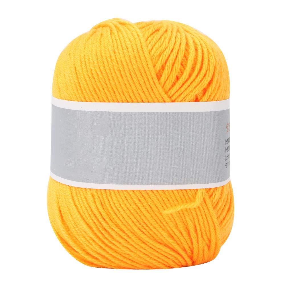 Soft Baby Milk Cotton Knitting Yarn - Golden Crochet Thread for Handmade Baby Blankets, Hats & DIY Crafts (Premium Quality, Ideal for Newborn Projects)