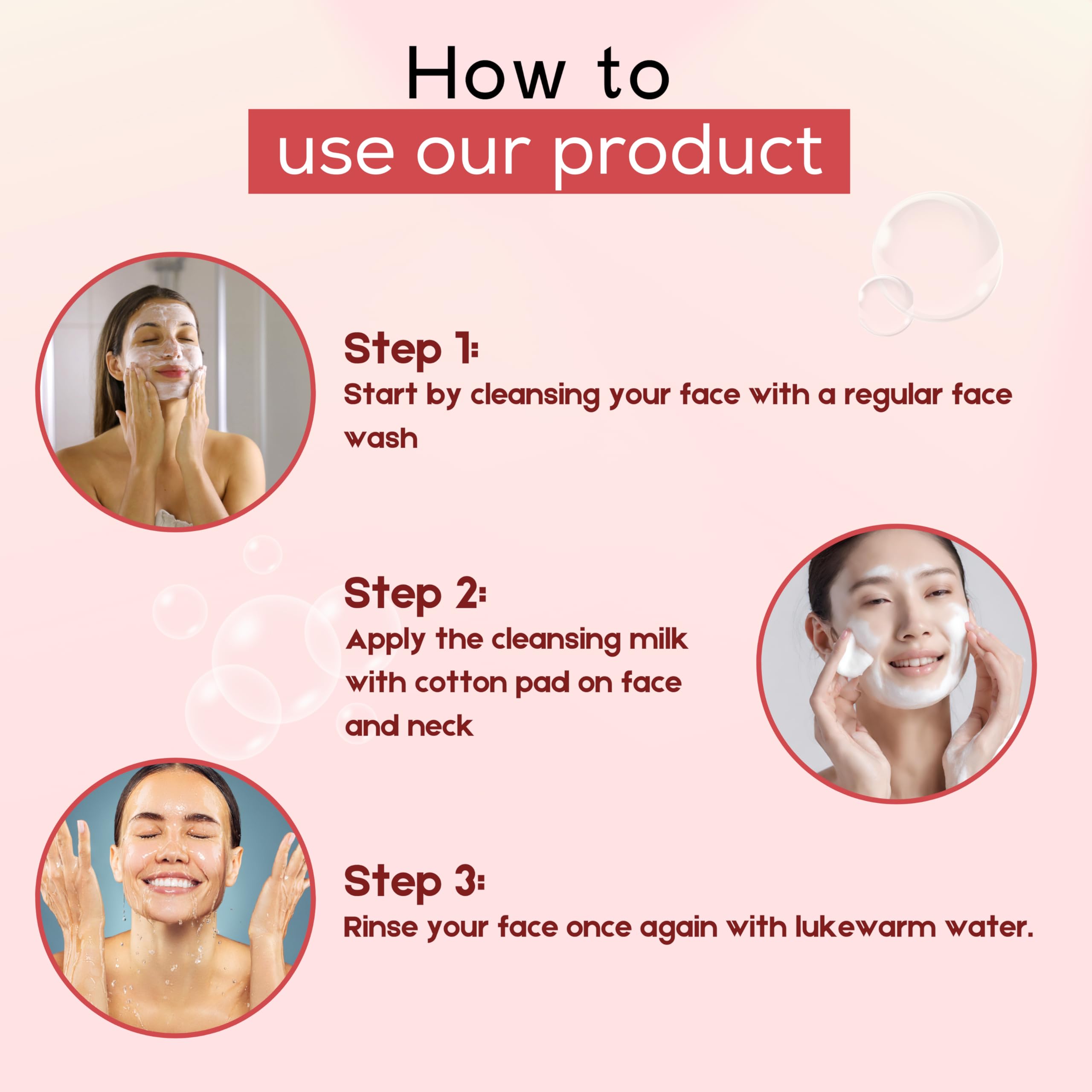 Primus Rose Cleansing Milk with Rose & Lemon Extracts | Ultra Clean & Refreshing Facial Cleanser | Gentle Makeup Remover for All Skin Types | 500ml | Perfect for Daily Skincare & Post-Makeup Cleansing