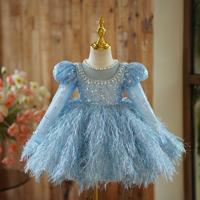 Adorable Baby Girl Tassel Pageant Dress - Toddler Princess Party Gown for Birthday & Special Occasions | Perfect for Pageants, Photo Shoots & Celebrations