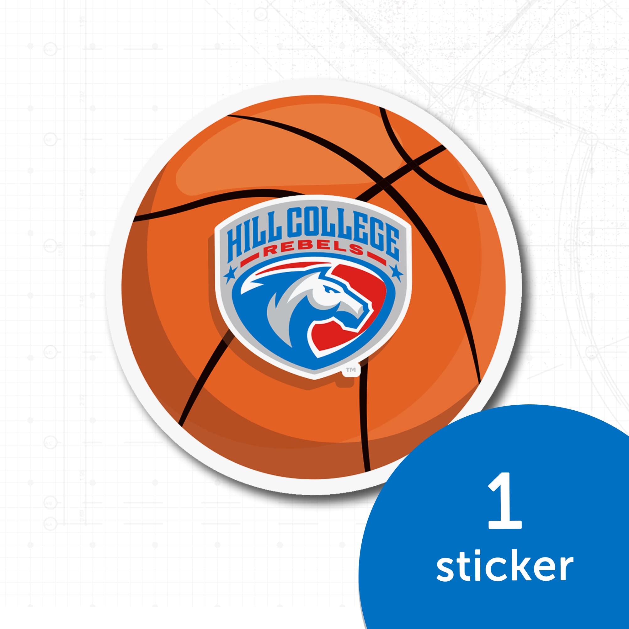 Desert Cactus Hill College Sticker - Vinyl Decal for Laptop, Water Bottle, Car & Scrapbook - Basketball Team Logo Decal - Perfect for School Spirit, DIY Crafts & Fan Merchandise