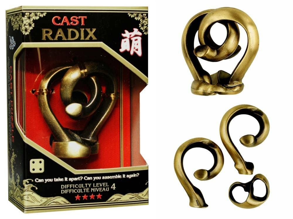 Hanayama Radix Puzzle - Challenging Metal Brain Teaser for Adults & Teens - Perfect for Stress Relief, Gifts, and Office Decor