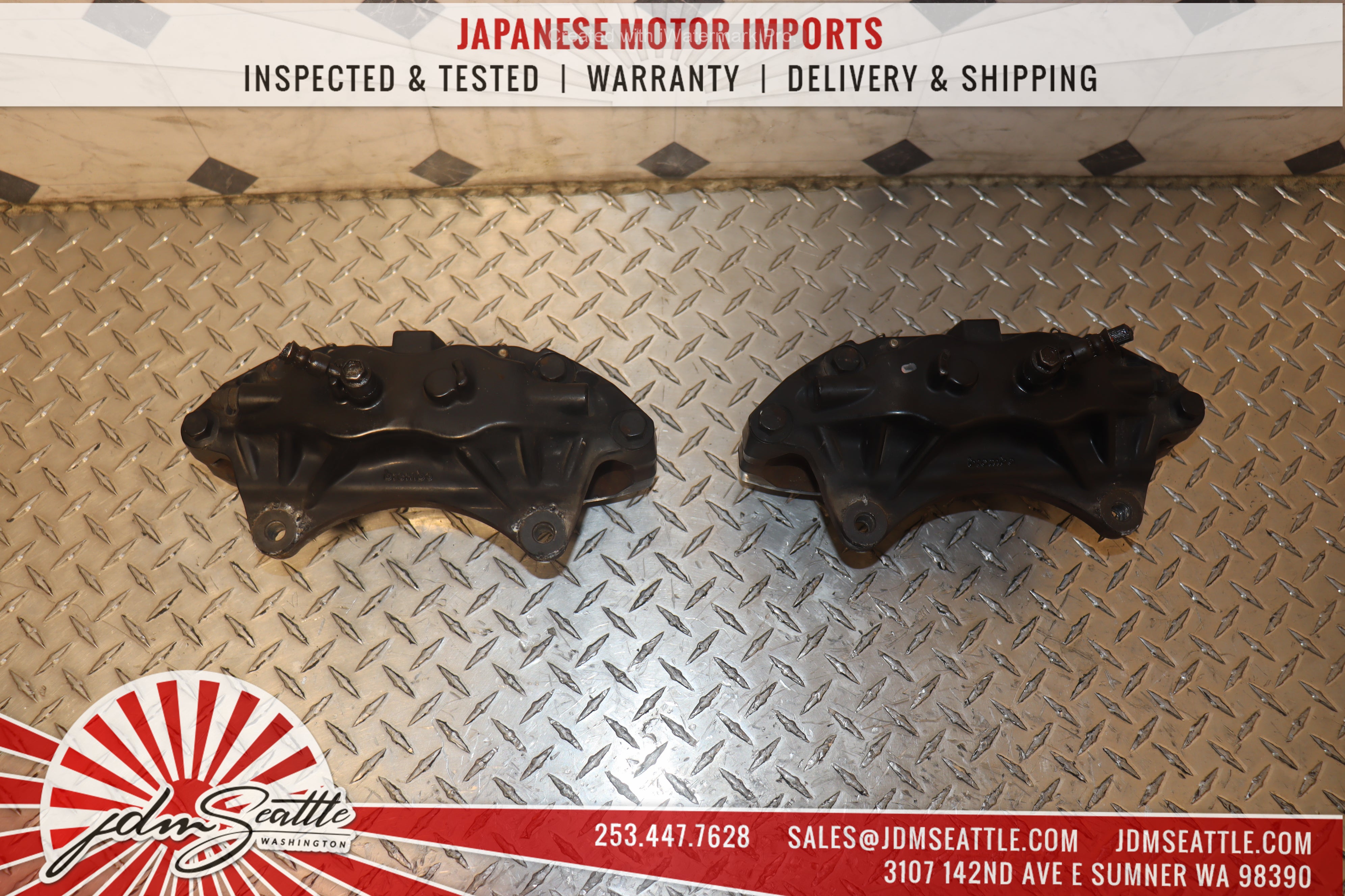 2008-2014 Subaru Impreza WRX STI JDM 4-Piston Brembo Big Brake Calipers Pair - GRB GVF Fitment - Upgrade for Track & Street Performance
