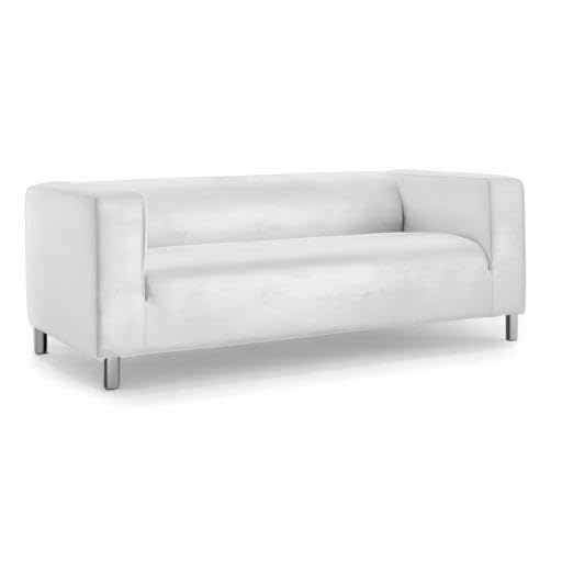 MASTERS OF COVERS Klippan 2-Seater Sofa Slipcover - Grey Velvet Stretchable Furniture Protector | Classic Style | Handmade | Machine Washable | Perfect for Living Room, Bedroom & Home Decor