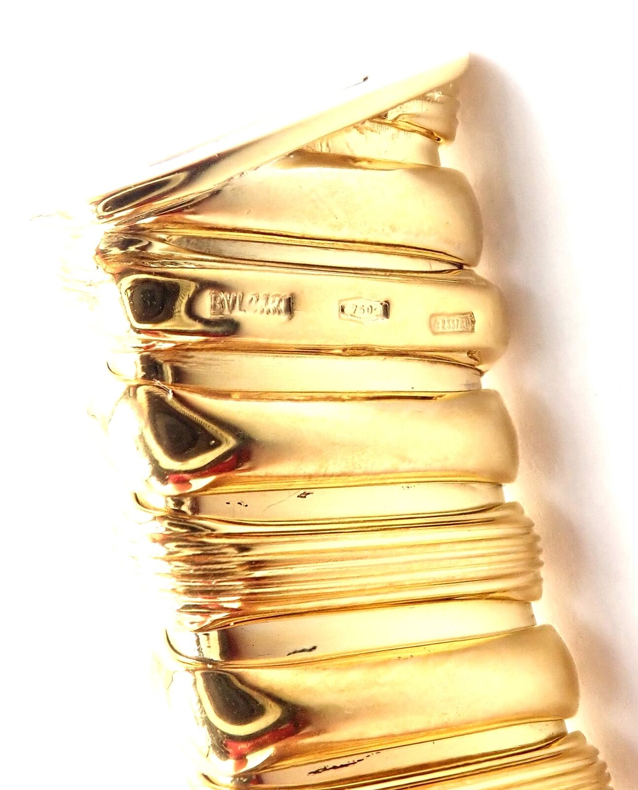 Authentic Bvlgari Bulgari Tubogas 18k Yellow Gold Choker Necklace - Luxury Italian Jewelry for Women, Perfect for Parties & Special Occasions