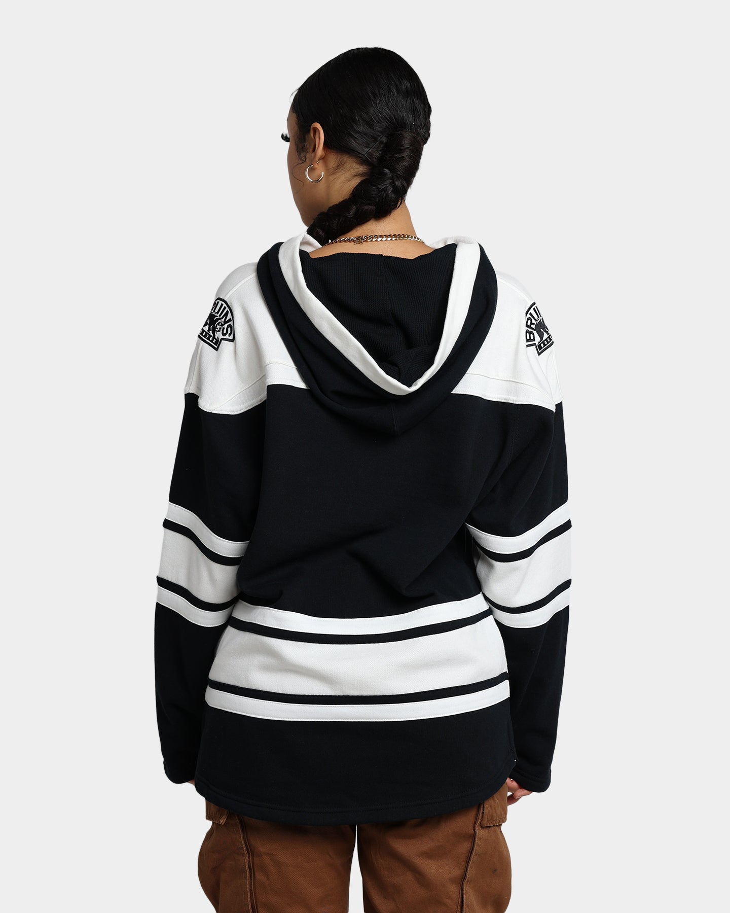 47 Brand Boston Bruins Superior Lacer Hoodie - Men's NHL Hockey Pullover Sweatshirt for Fans - Jet Black - Perfect for Game Day & Casual Wear