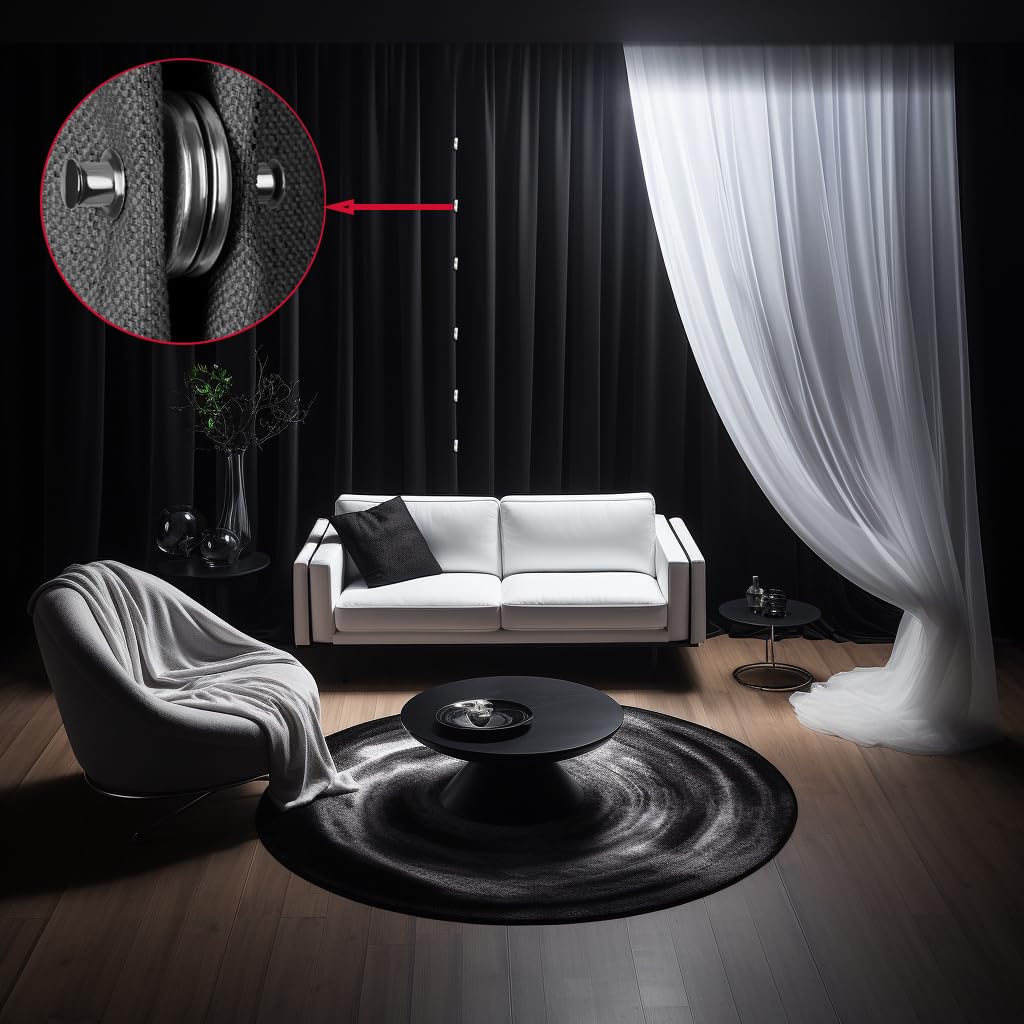 8 Pairs Heavy Duty Magnetic Curtain Clips - 0.98