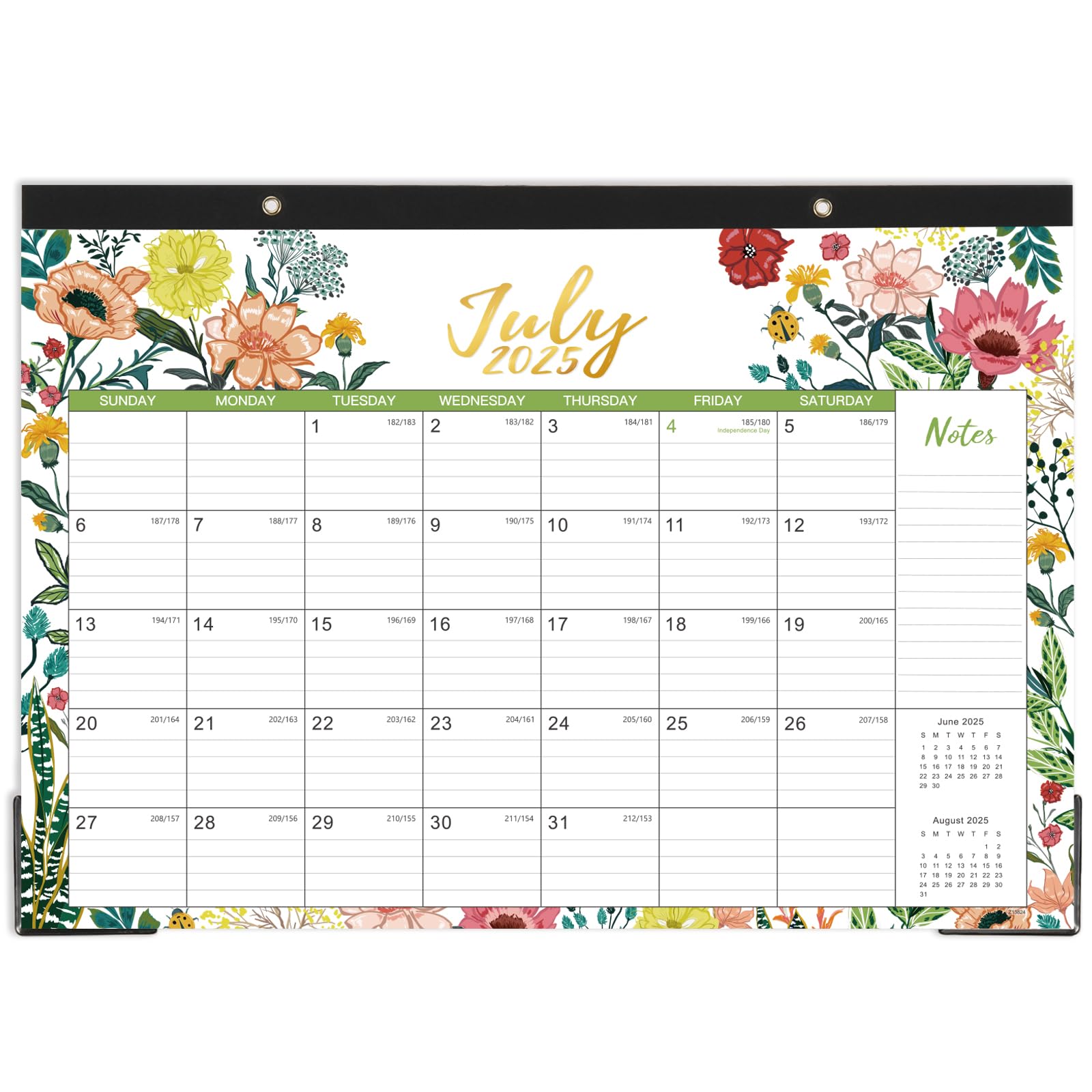 2025-2026 18-Month Large Desk Calendar | July 2025 to December 2026 | 17
