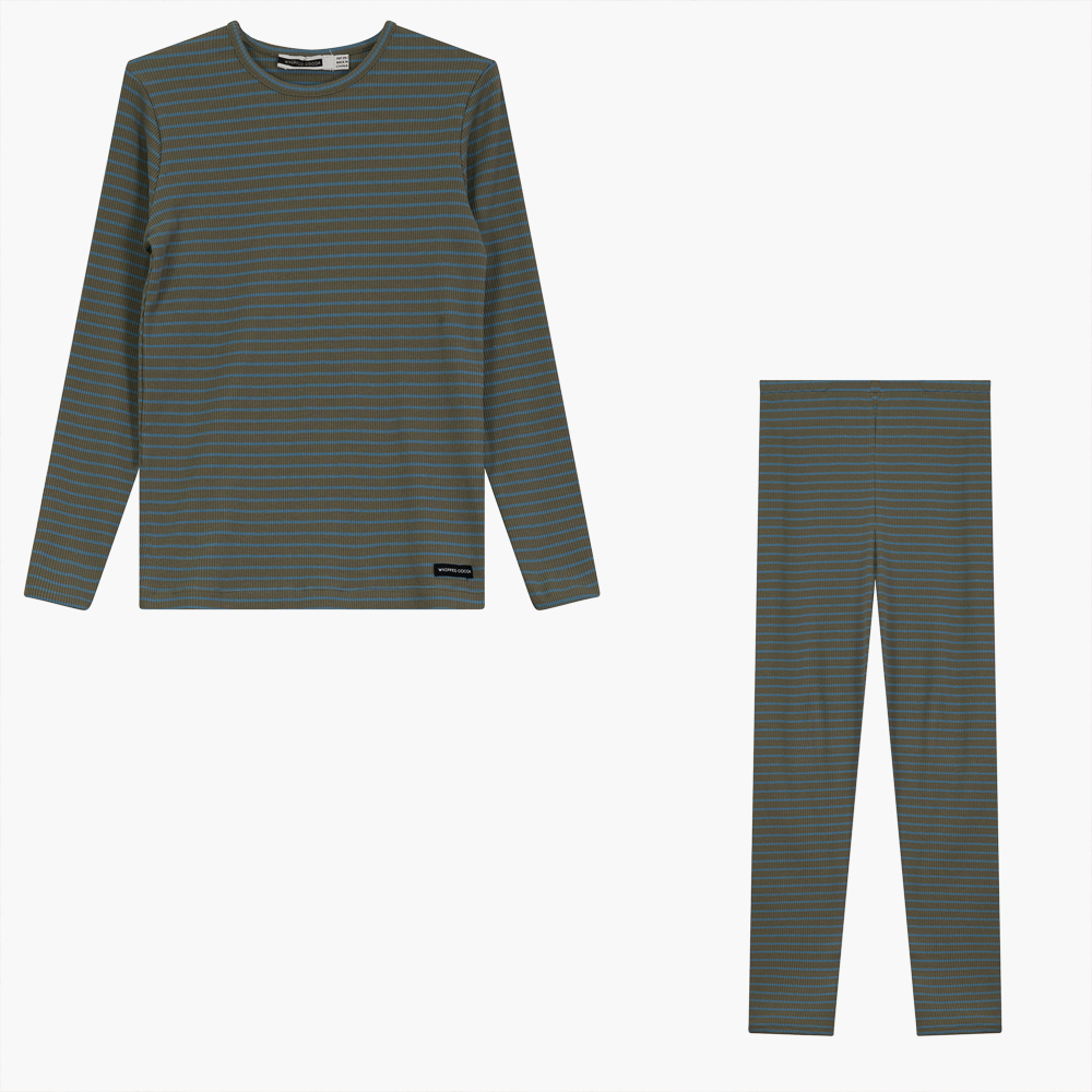 Premium 2-Piece Stripped Rib Set for Women - Soft & Comfortable Casual Wear - Perfect for Layering, Lounging, and Everyday Outfits