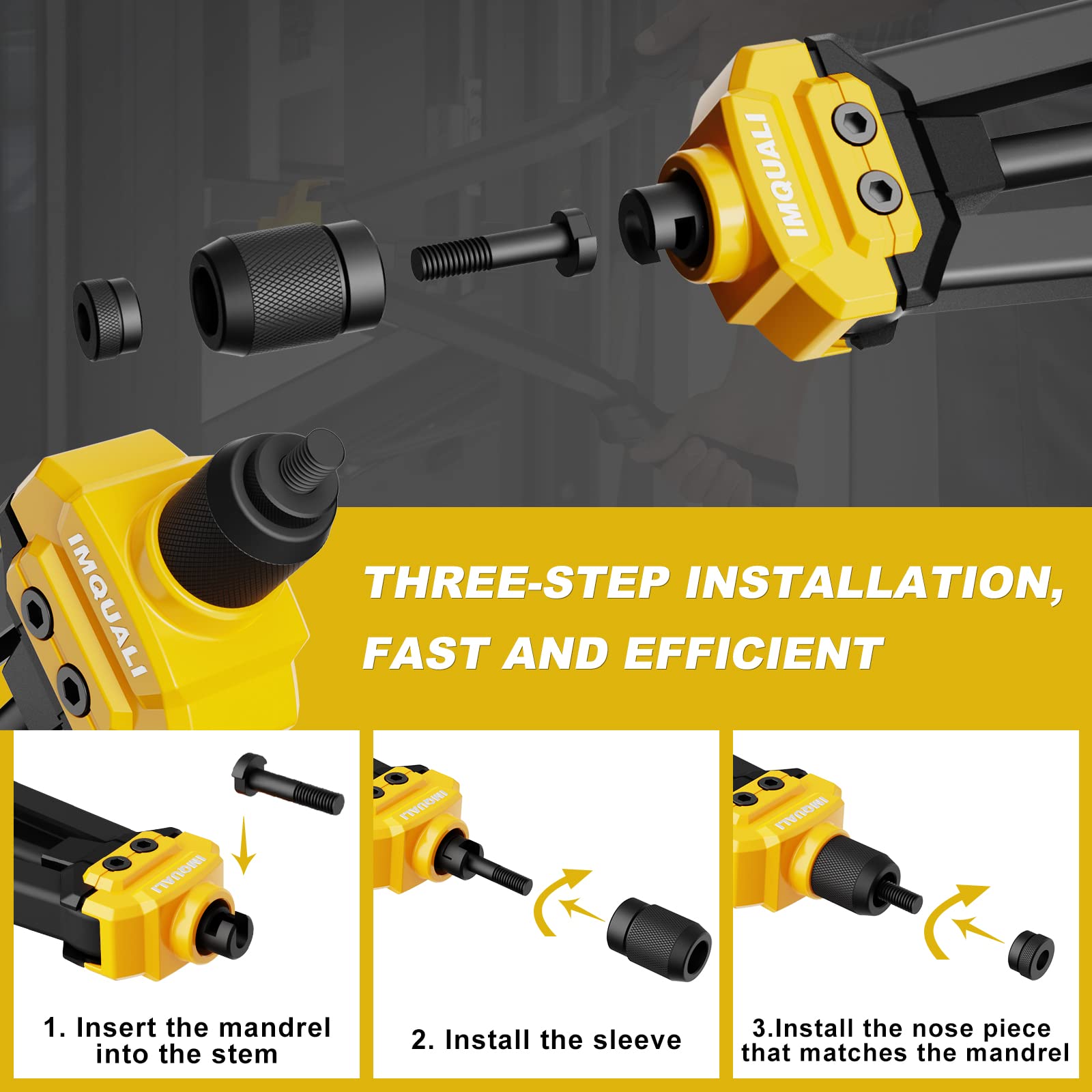 Heavy Duty Rivet Nut Tool Kit - 16