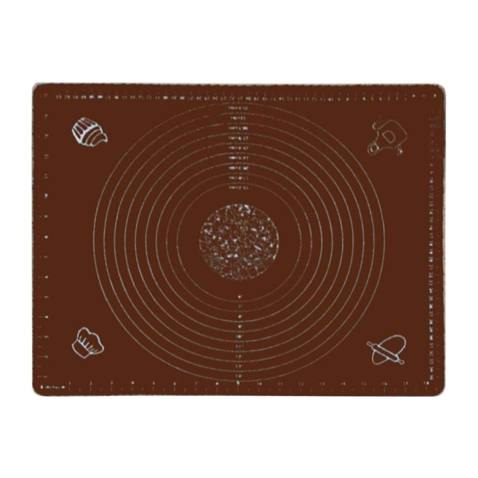 Premium Silicone Fondant Rolling Mat - Non-Stick Baking Dough Mat with Measurement Scale for Cake Decorating, Pastry Making & Cookie Dough - Essential Kitchen Baking Tool for Home Bakers & Professional Chefs - Perfect for Wedding Cakes, Cupcakes & DIY Desserts