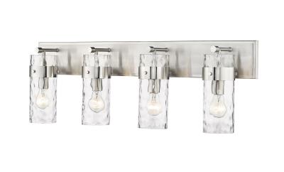 Brushed Nickel Vanity Light for Bathroom - Modern French Country Style Wall Sconce with Clear Glass Shades, Perfect for Bathroom, Bedroom, or Dressing Room Lighting