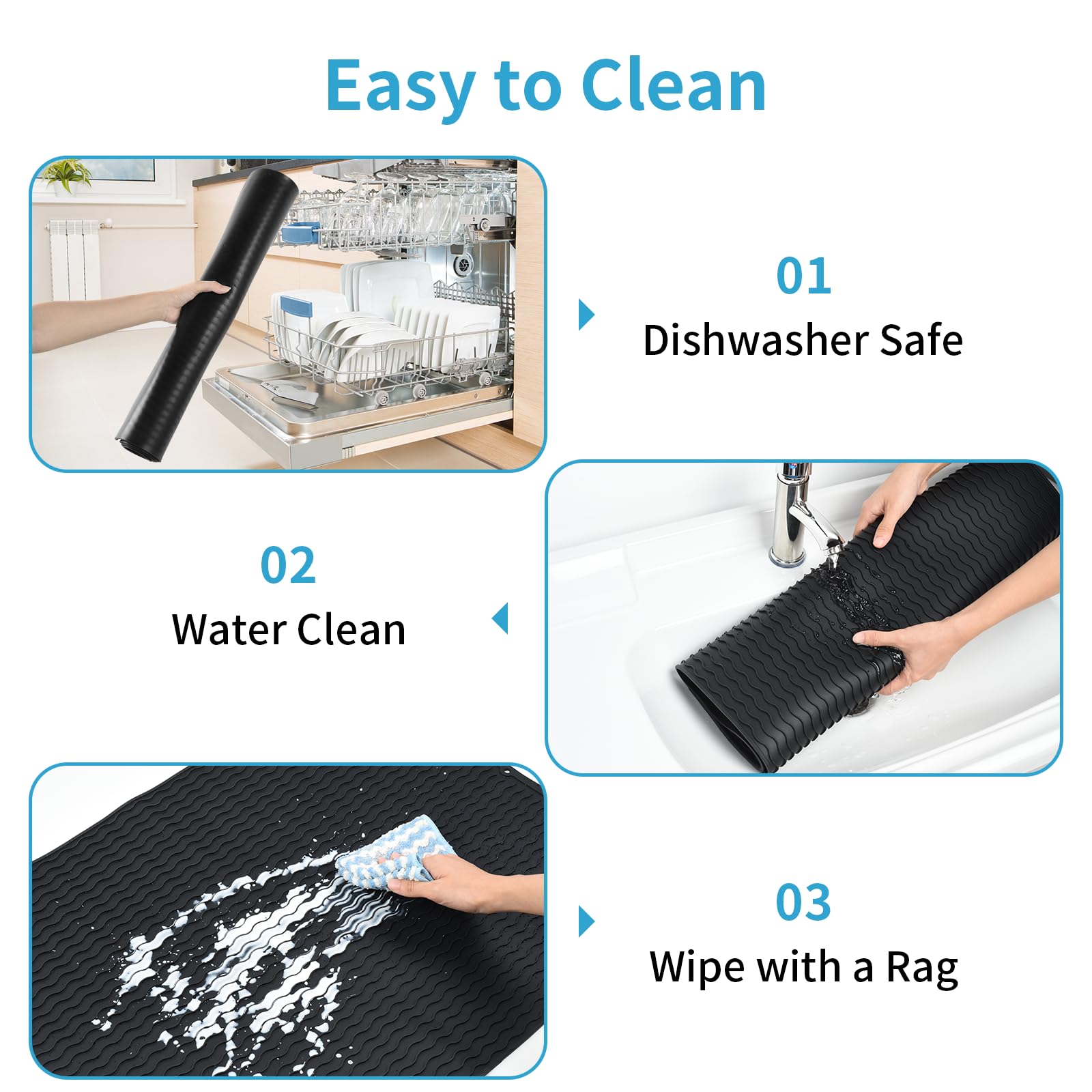**OTraki 28 x 20 Inch Silicone Stove Top Cover – Heat-Resistant Electric & Induction Cooktop Mat, Washable Kitchen Counter Protector – Perfect for Cooking, Dish Drying & Countertop Protection**