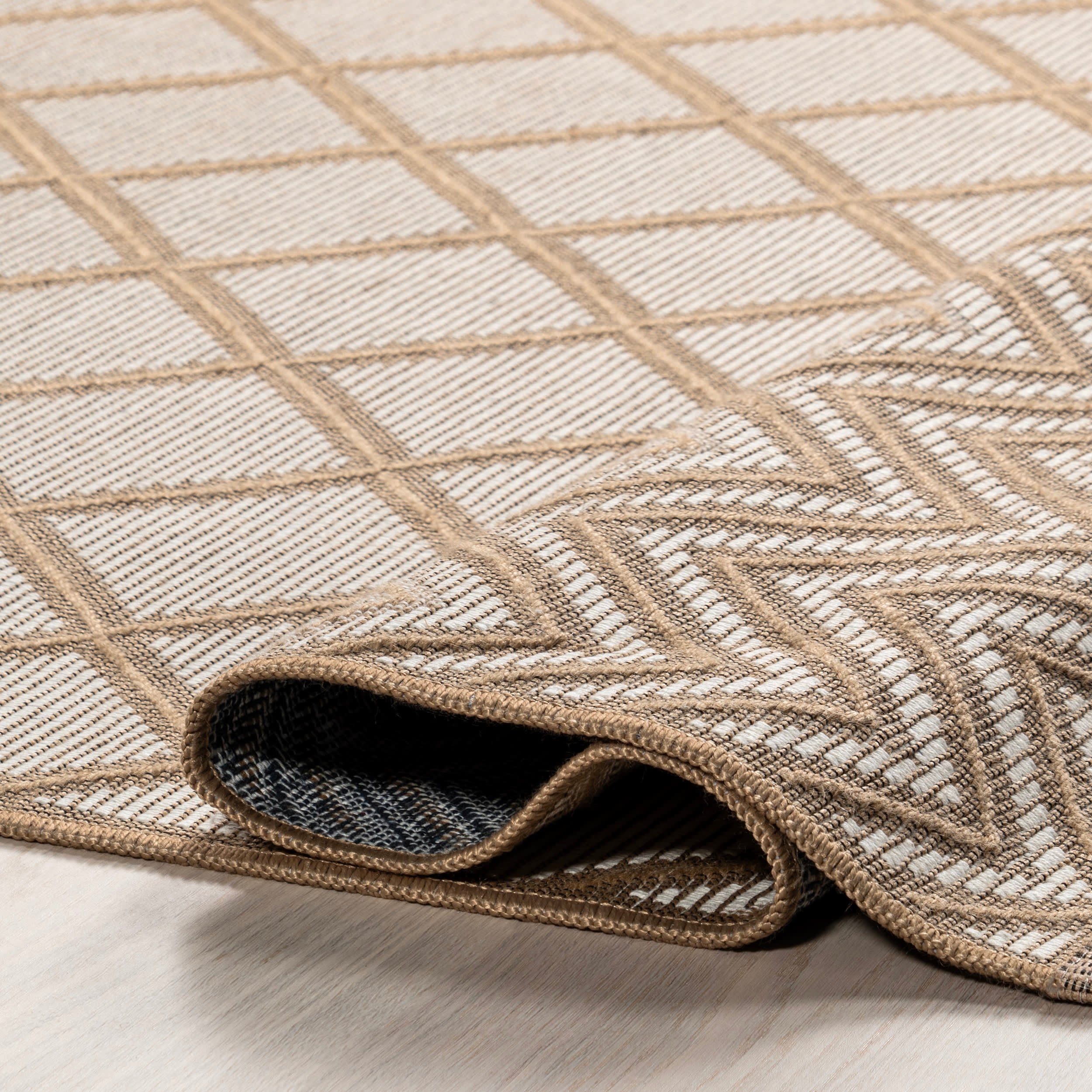 Camila Crosshatch Rug | Ivory Area Rug for Living Room, Bedroom & Dining Room - Soft & Durable Home Decor