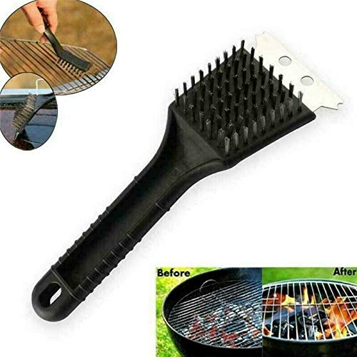 VALINK Heavy Duty BBQ Grill Brush - Stainless Steel Wire Bristle Scraper for Cleaning Grill Grates, Oven Racks & Burners - Camping, Backyard BBQ & Outdoor Cooking Essential Tool
