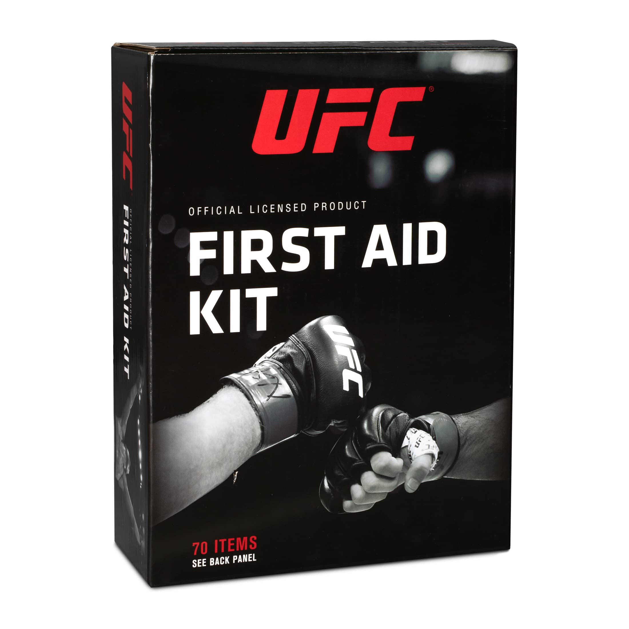 Dukal UFC First Aid Kit - 70 Pieces, Black | Compact & Portable for Home, Office, Car, Travel & Emergency Preparedness