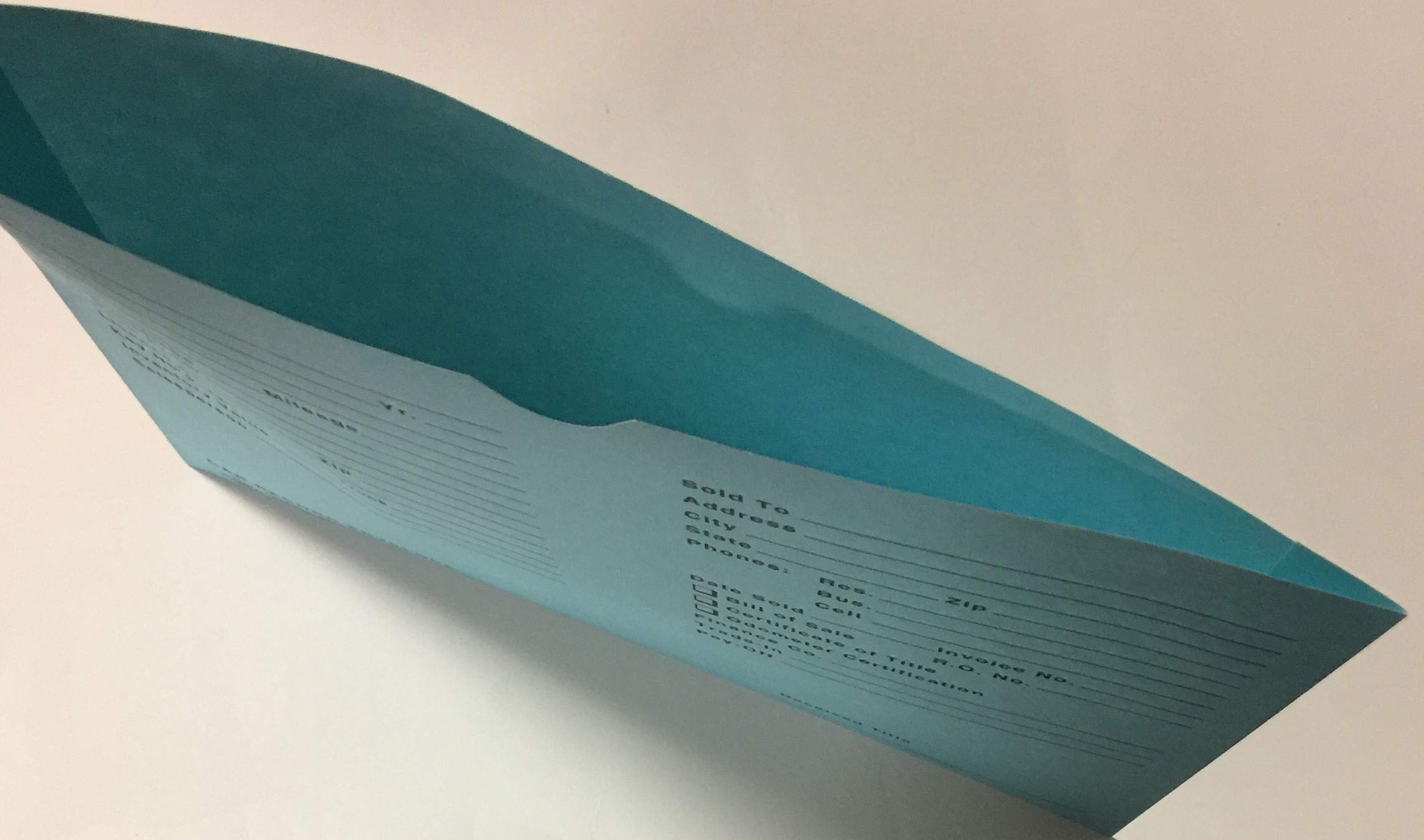 A Plus Printed Vehicle Car Record Envelopes 12