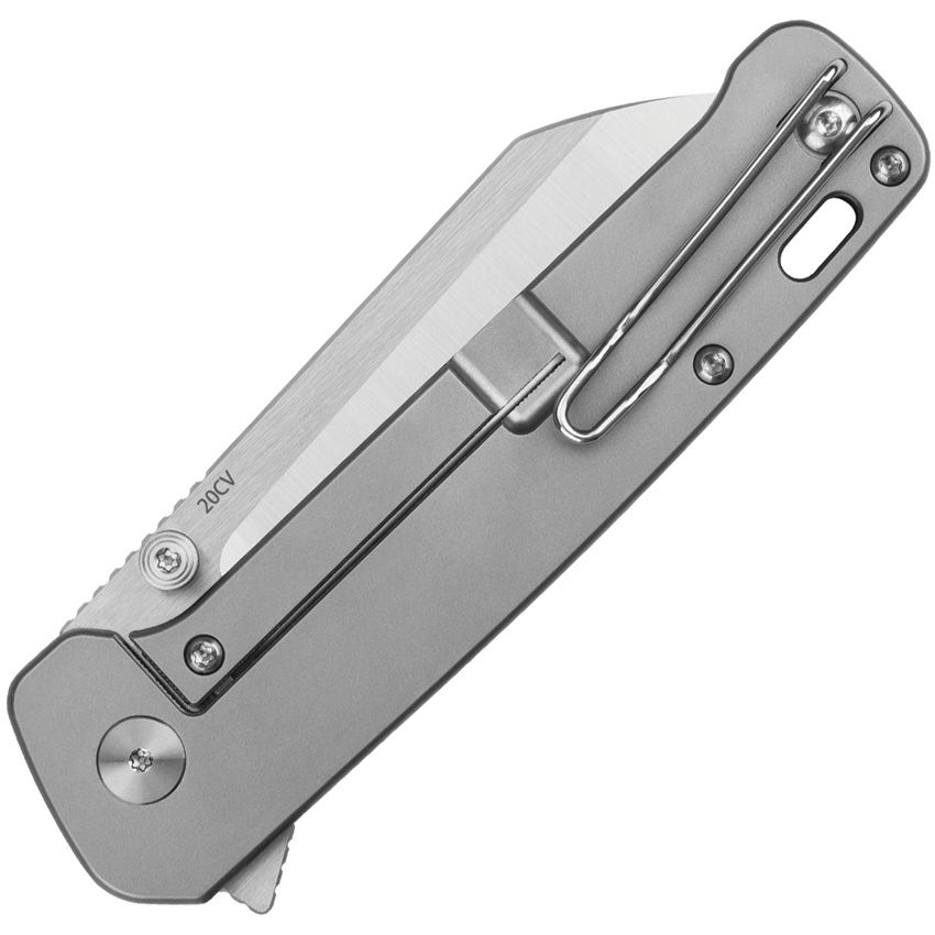 QSP Penguin Plus XL CPM 20CV Pocket Knife - Aluminum Foil Shredded Carbon Fiber Handle - EDC Folding Knife for Outdoor, Camping & Everyday Carry