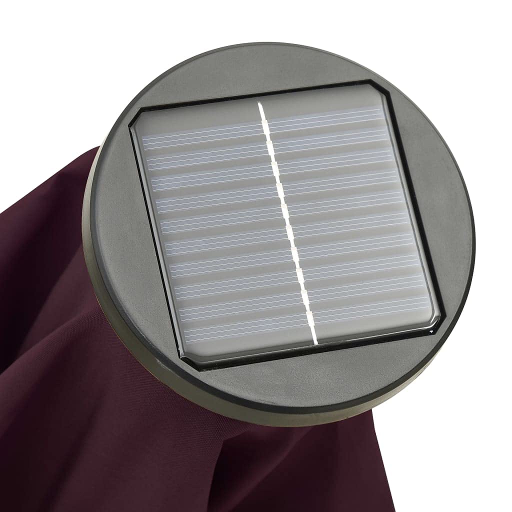 12 LED Solar Patio Umbrella with Crank & Tilt - 78.7